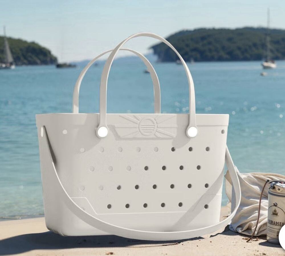 Thirtieth Sense Beachcomber Vinyl Tote WHITE Bag NEW OPEN BOX WITH TAG